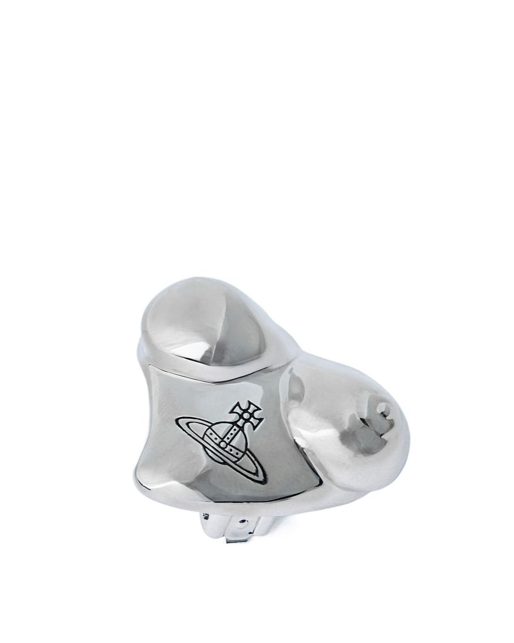 Vivienne Westwood White Logo Engraved Earrings