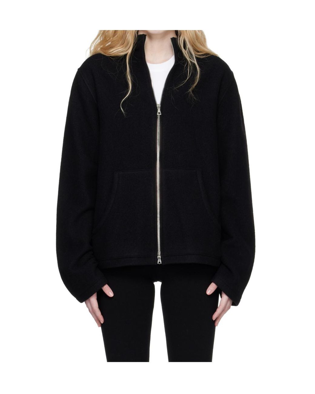 Rier Black Fleece Sweatshirt for men