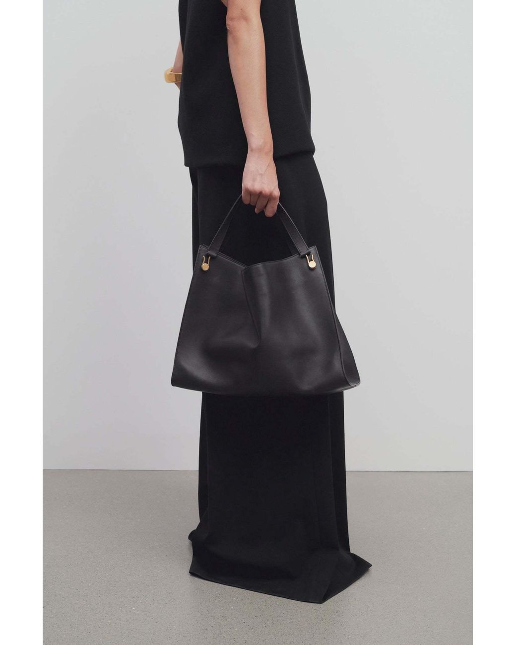 The Row Black Alexia Leather Handbag