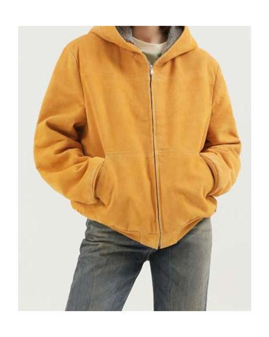1989 STUDIO Yellow Zip-Front Jacket