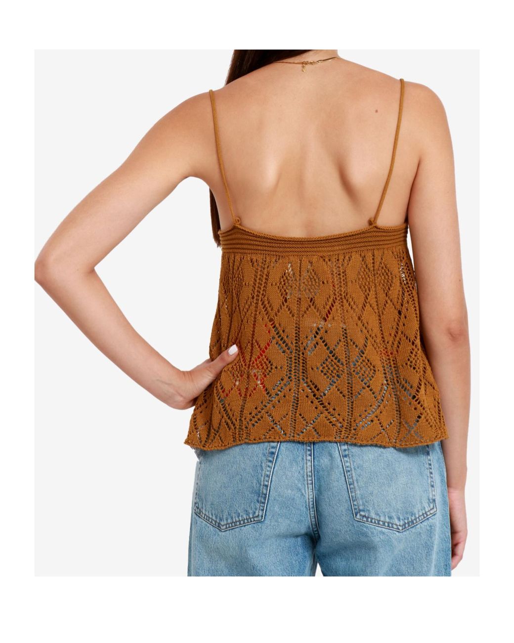 Semicouture Brown Crochet Sling