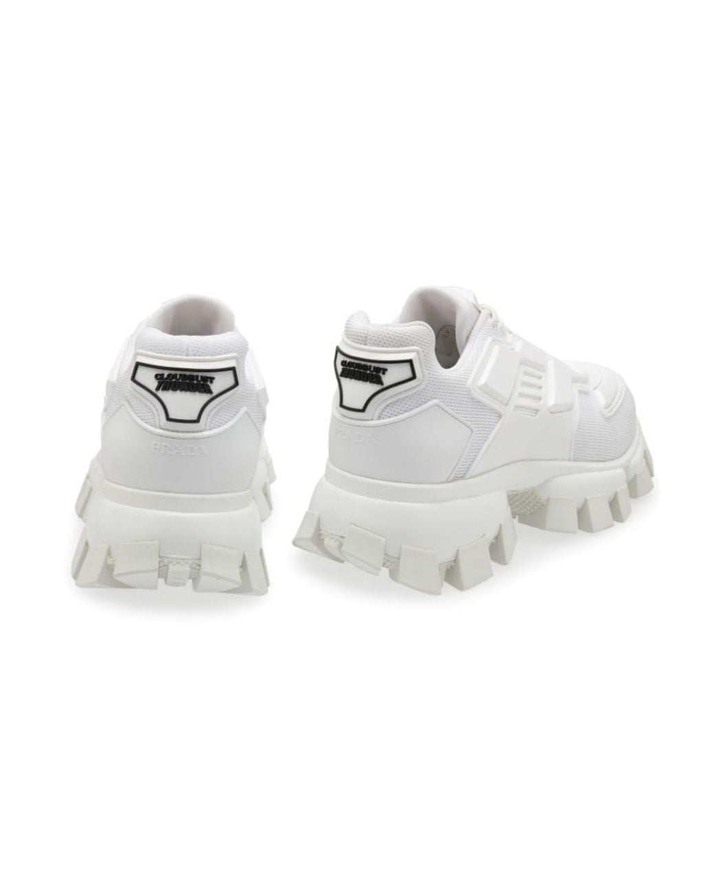 Prada White Cloudbust Thunder Technical Fabric Sneakers for men