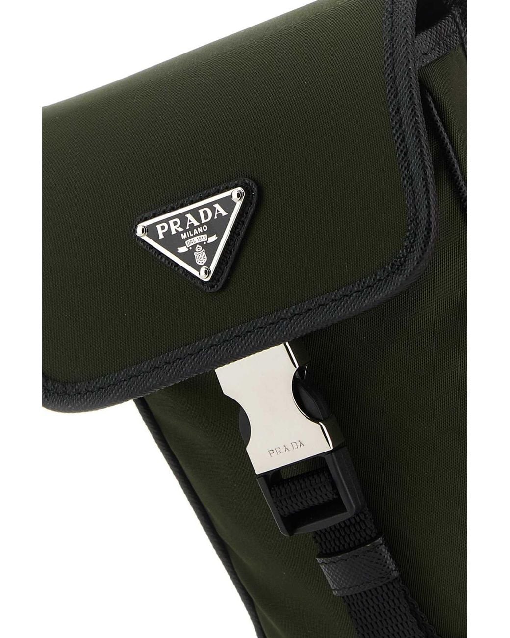 Prada Black Flip Mobile Phone Bag for men