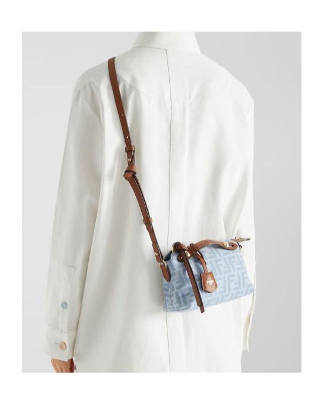 Fendi Blue By The Way Soft Mini Tote Bag
