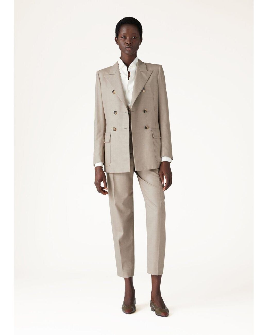 Loro Piana Natural Ananda First-Shear Wool Long-Sleeve Blazer
