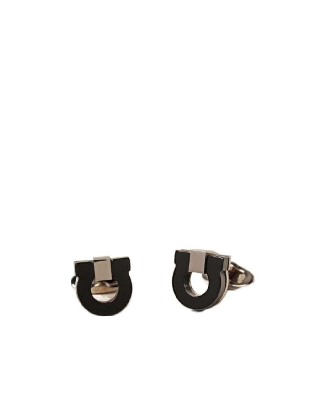 Ferragamo White Ferragamo Gancini Cufflinks for men