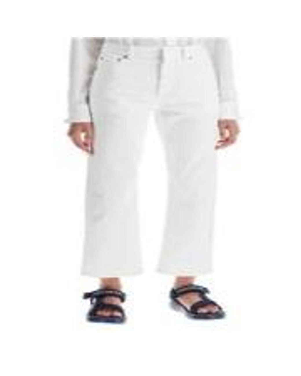 Dior White Christian Button Detailed Straight Leg Trousers