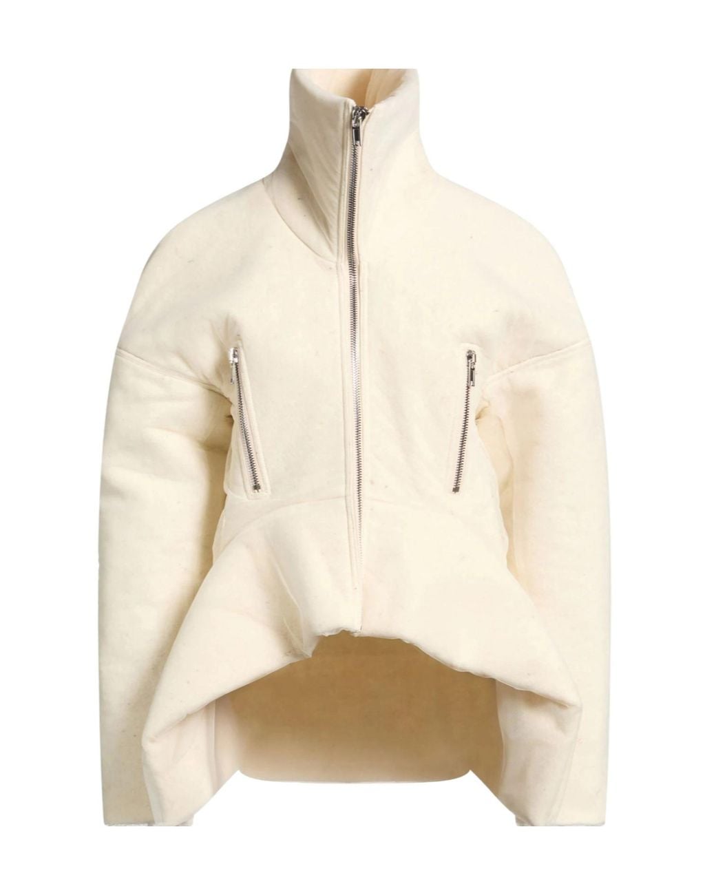 Rick Owens Natural Casual Single-Breasted Coat