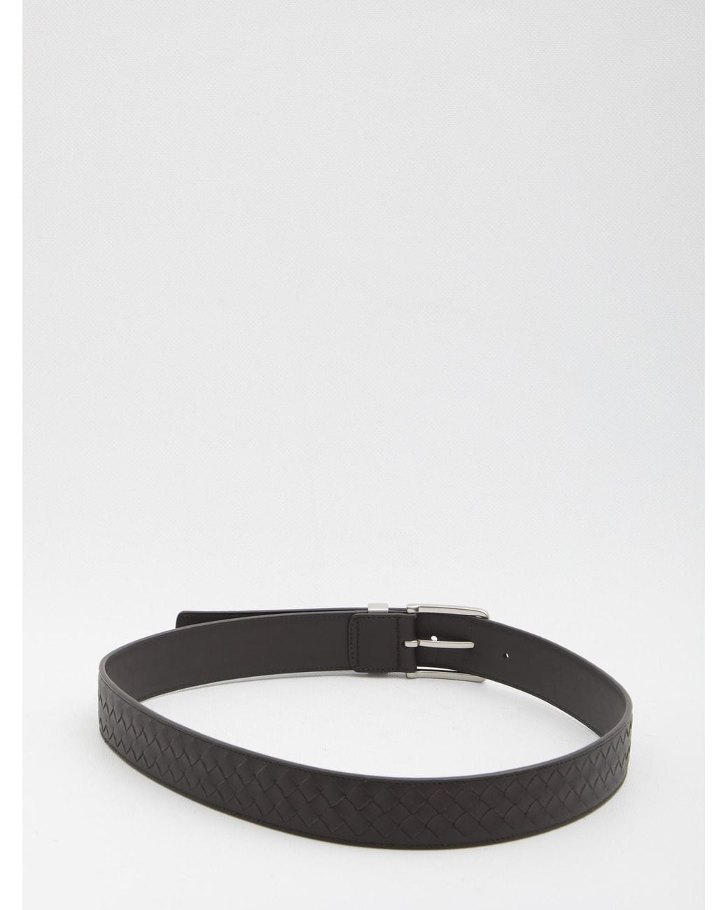 Bottega Veneta White Intreccio Loop Belt for men