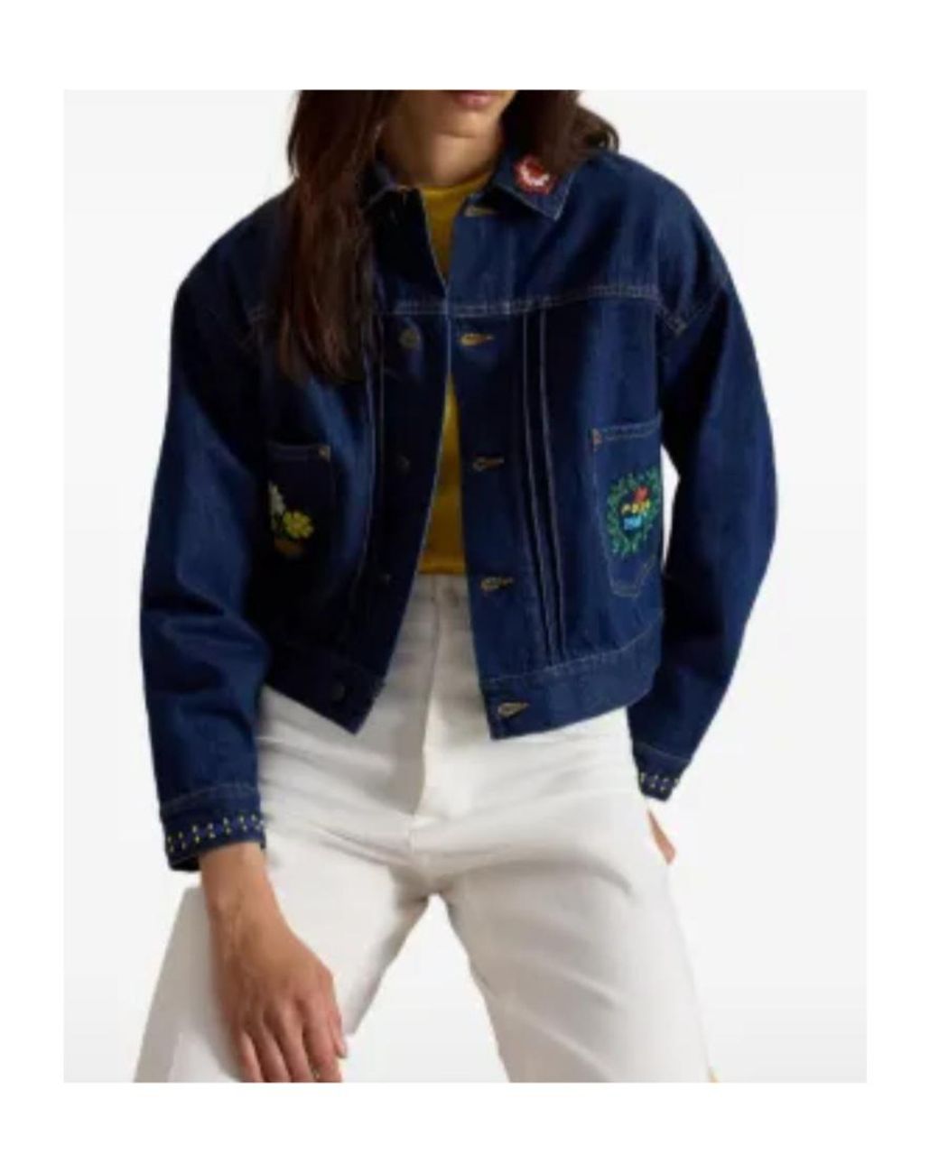 Polo Ralph Lauren Blue Bead-Embellished Denim Jacket
