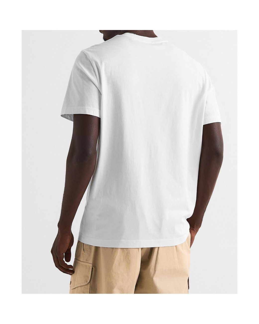 Moncler White Logo Crew Neck T-Shirt for men