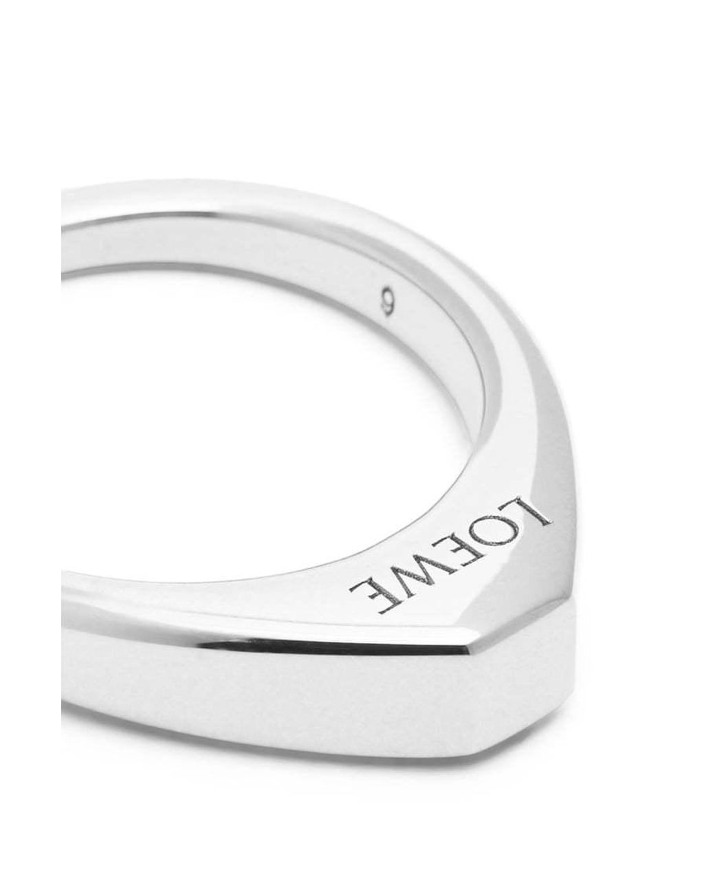 Loewe White Stirrup Ring