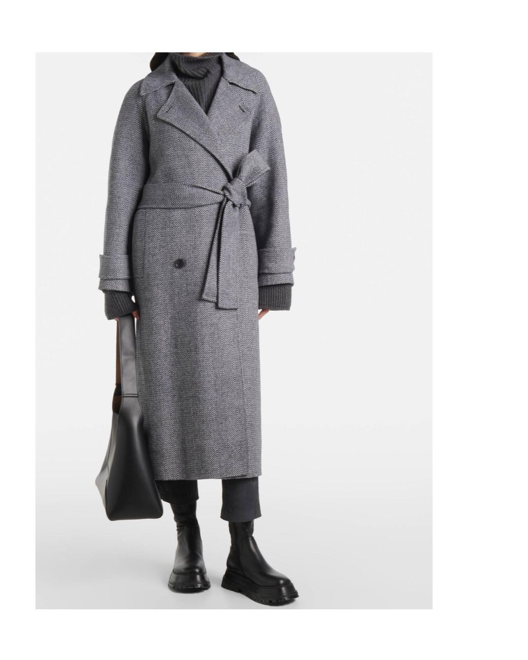 Joseph Gray Belted Coat