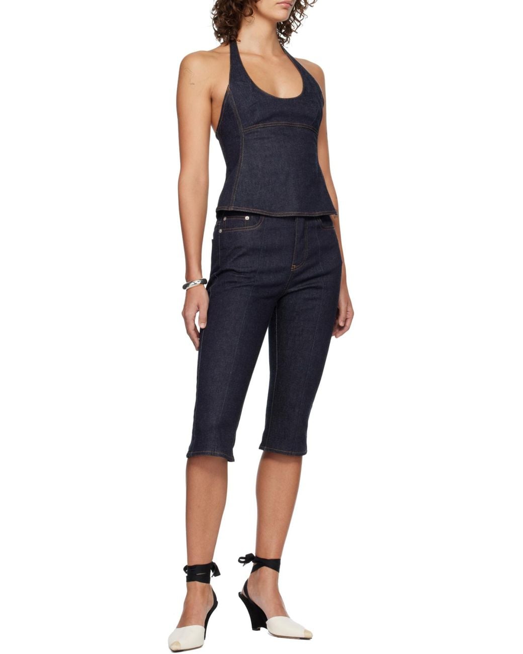 Jacquemus Blue Le De Nimes Capri Denim Jeans