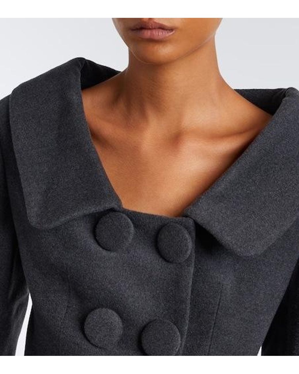 ShuShu/Tong Black Wool And Silk-Blend Blazer