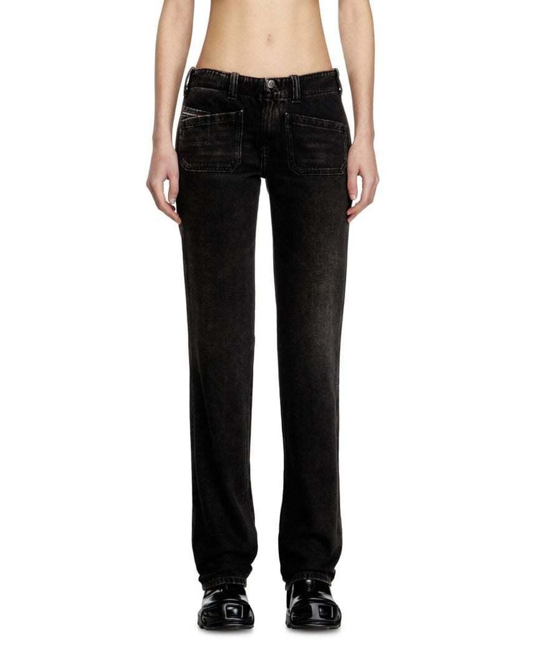 DIESEL Black D-Keate Straight-Leg Jeans