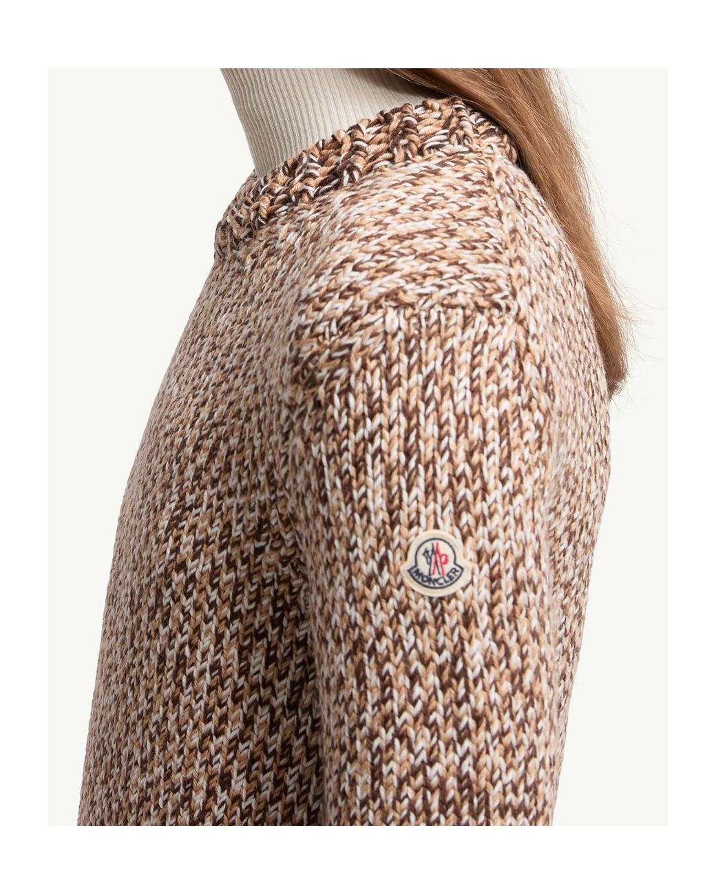 Moncler Multicolor Logo Patch Knitted Sweater