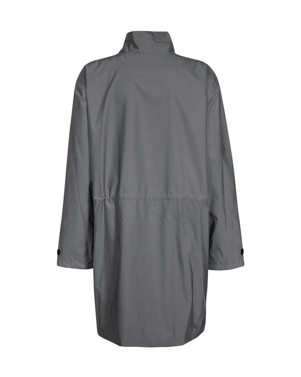 Karl Lagerfeld Gray Logo Printed Long-Sleeved Coat