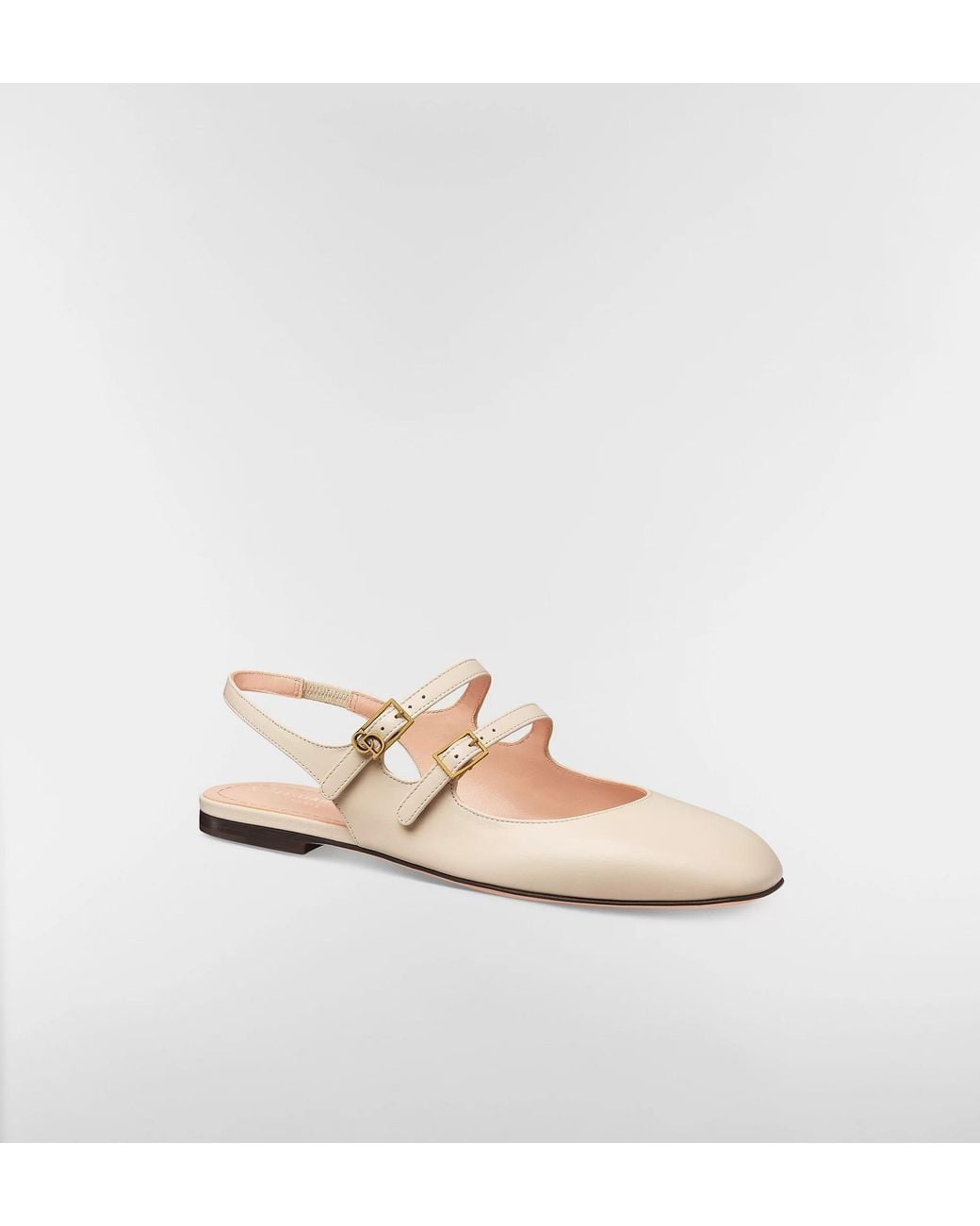 Dior White Cherie Slingback Flat