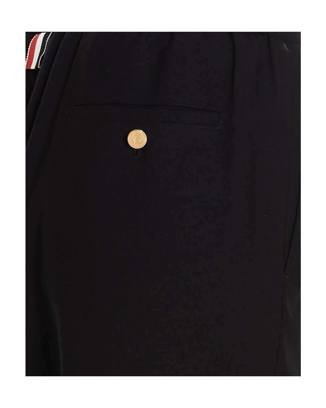 Thom Browne Black Bar Straight Leg Trousers for men