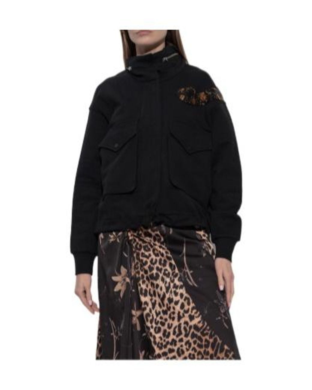 AllSaints Black Solid Color Versatile Casual Jacket