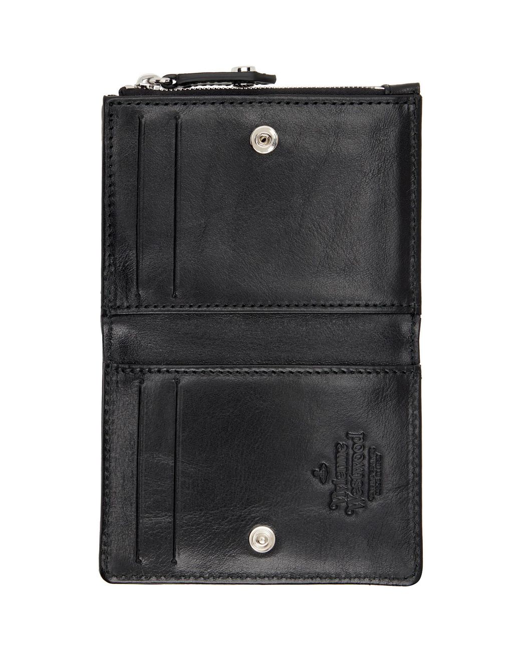 Vivienne Westwood Black Slim Flap Card Pack for men