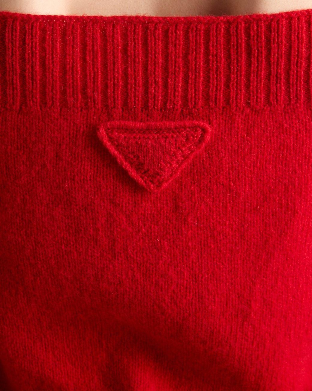 Prada Red Shetland Wool Tank Top for men