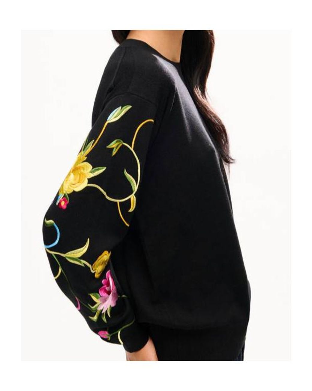 KENZO Blue Floral Embroidered Sweater