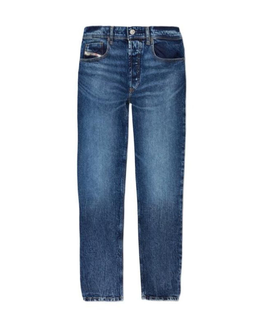 DIESEL Blue 2023 D-Finitive Straight-Leg Jeans for men