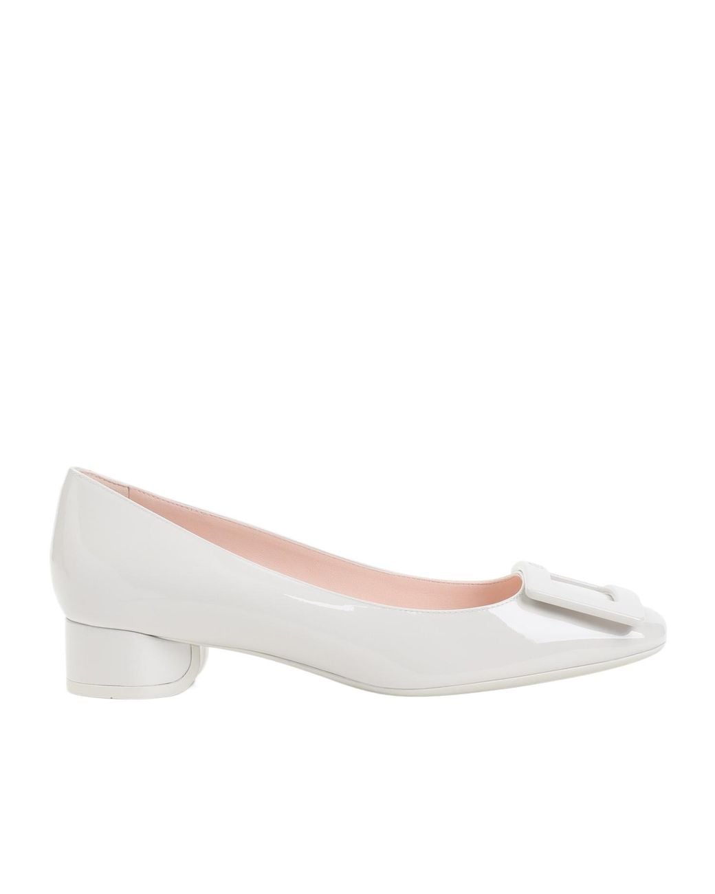 Roger Vivier White Slip-On Pumps