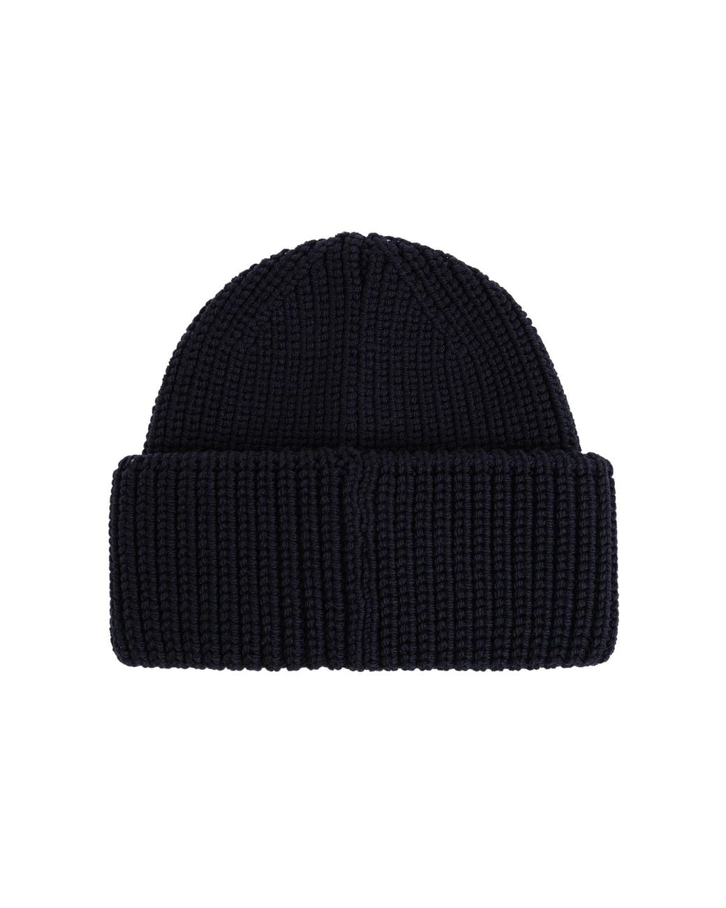 DSquared² Blue Ribbed Logo Beanie Hat for men