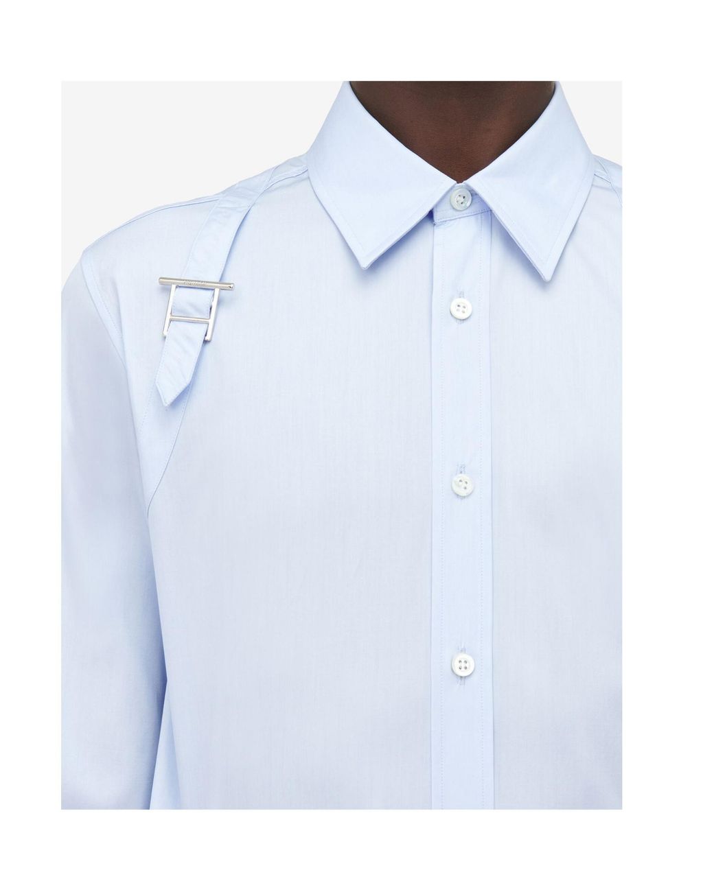 McQueen Blue Harness Shirt for men