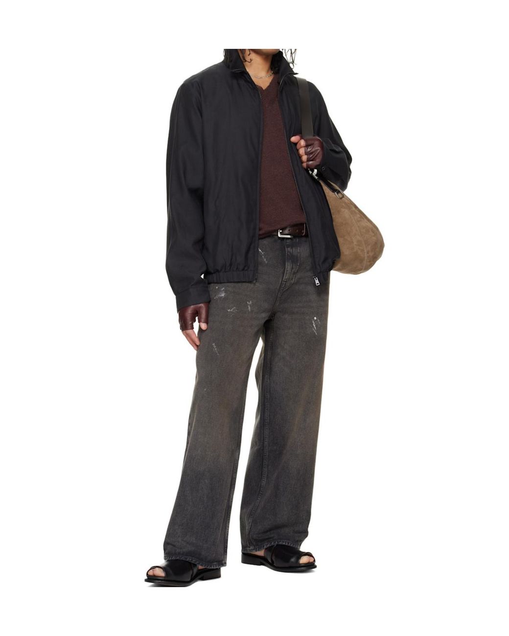 Our Legacy Black Ginza Buckled Slide Sandals for men
