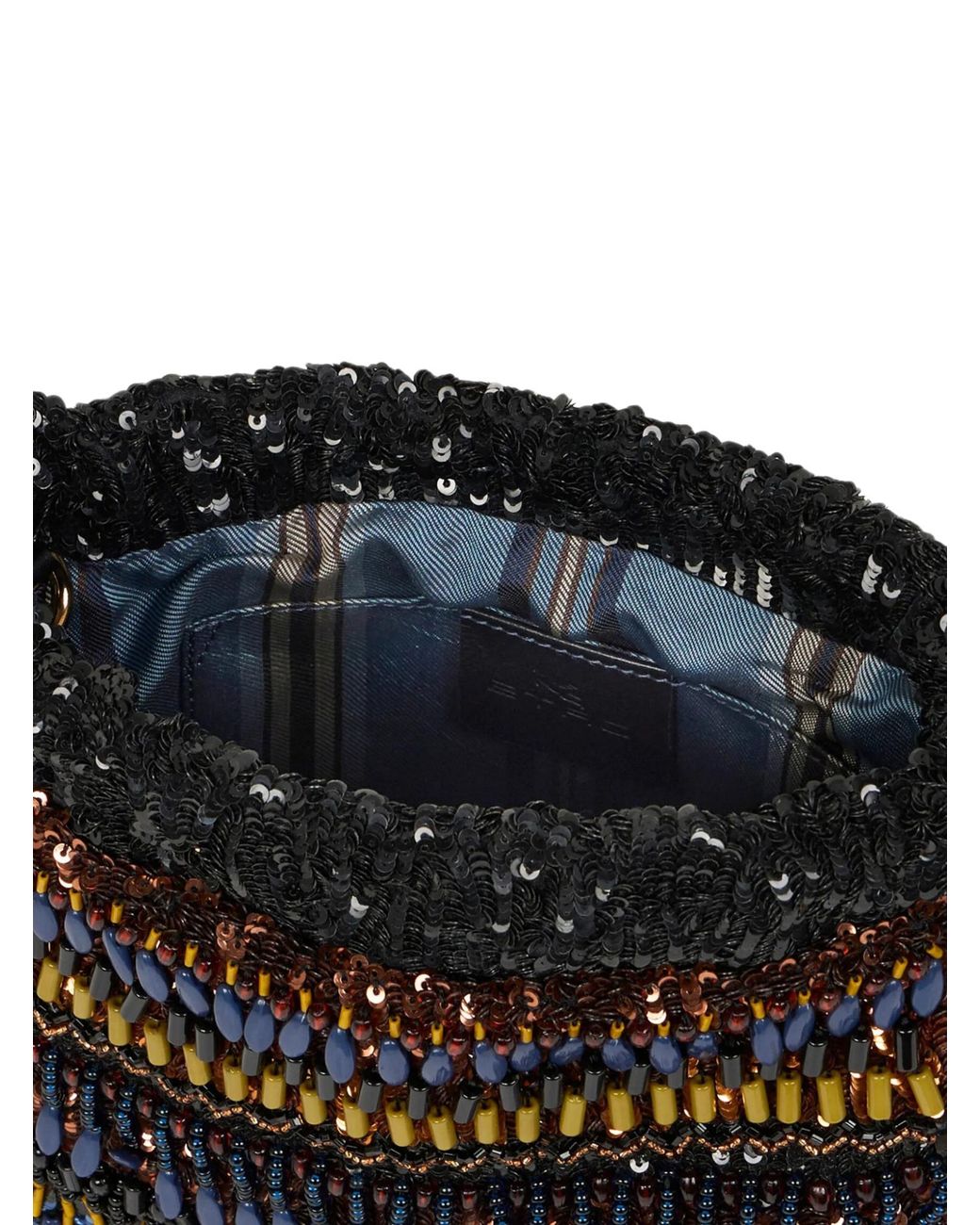 Etro Black Kalispera Beaded Fringe Shoulder Bag