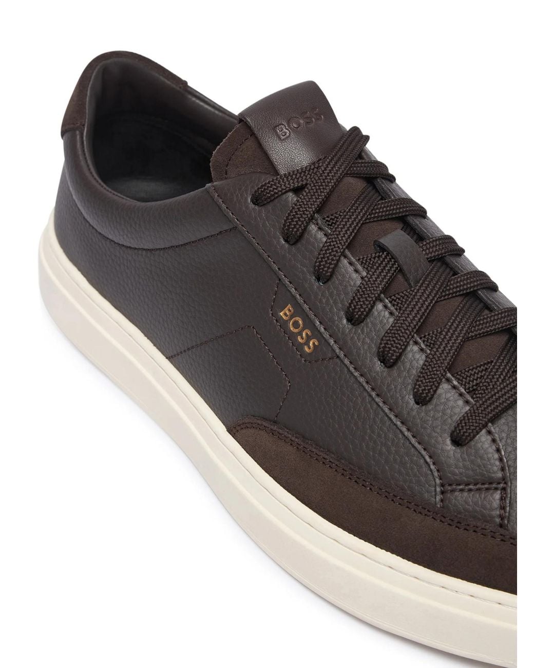 Boss Black Boss Round Toe Lace-Up Sneakers for men