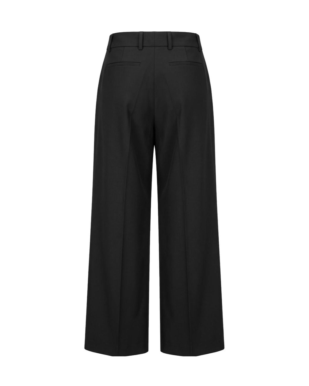 GIUSEPPE DI MORABITO Black High-Waist Wide-Leg Pants