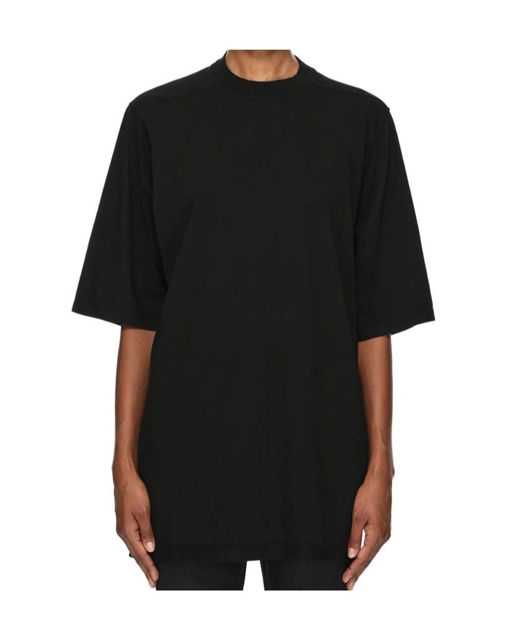 Rick Owens Black Crew Neck Short-Sleeved T-Shirt