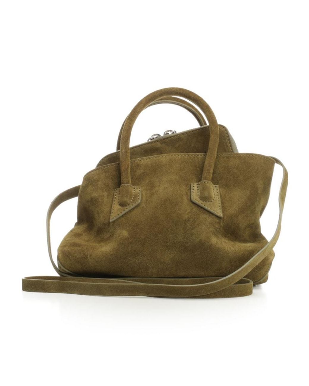 The Attico Green La Passeggiata Mini Suede