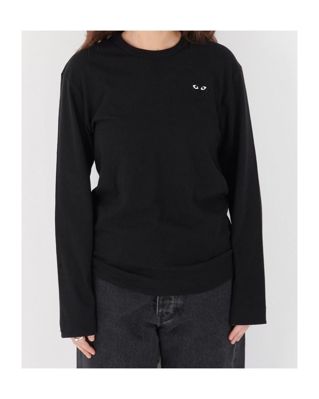 COMME DES GARÇONS PLAY Black Long-Sleeved T-Shirt for men