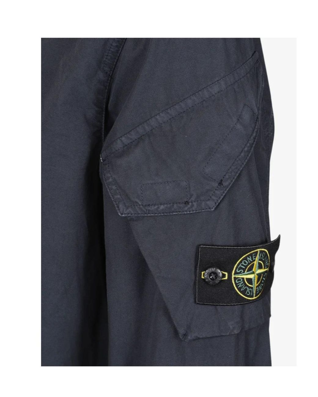Stone Island Blue Long-Sleeved Shirt for men