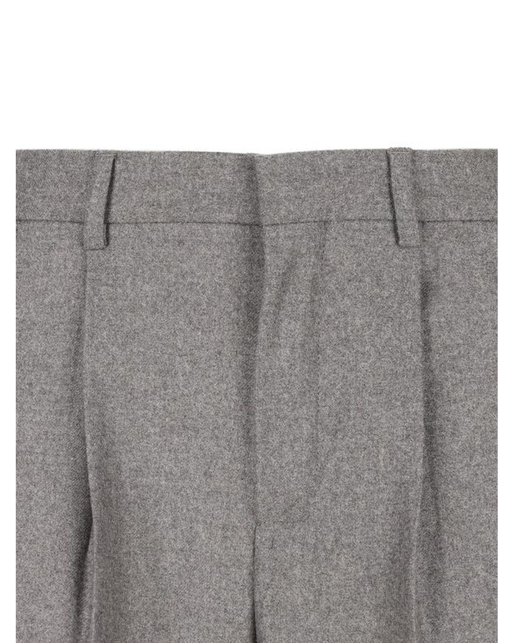 Céline Gray Pleated Trousers