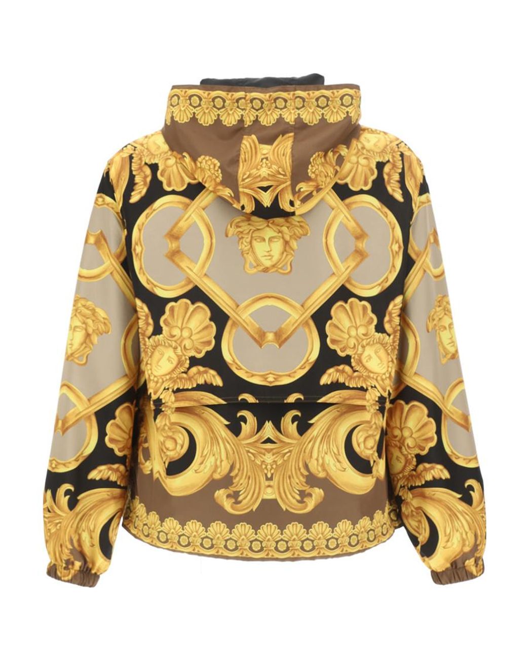 Versace Metallic Zip-Up Printed Jacket for men