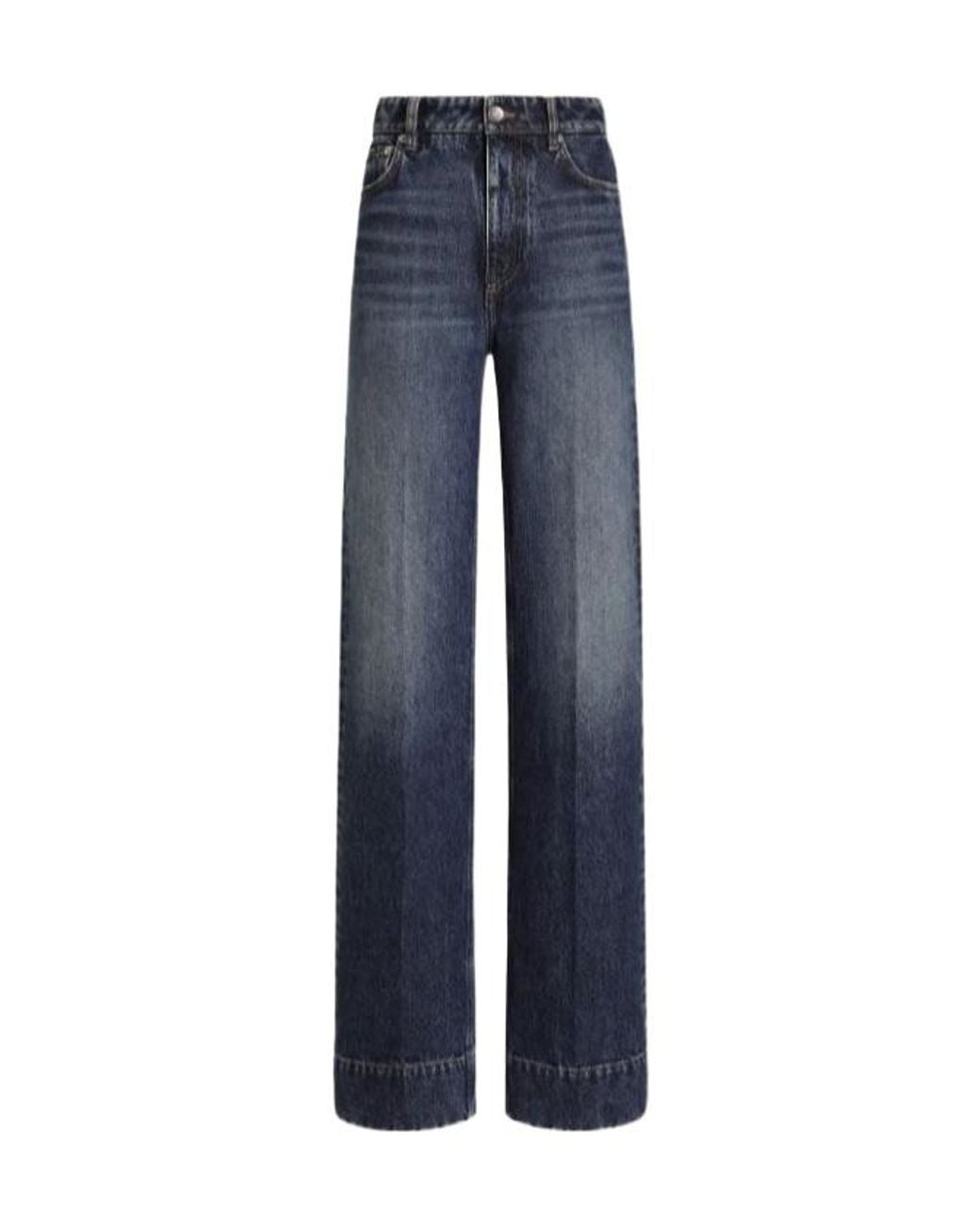 Dolce & Gabbana Blue Wide-Leg Jeans