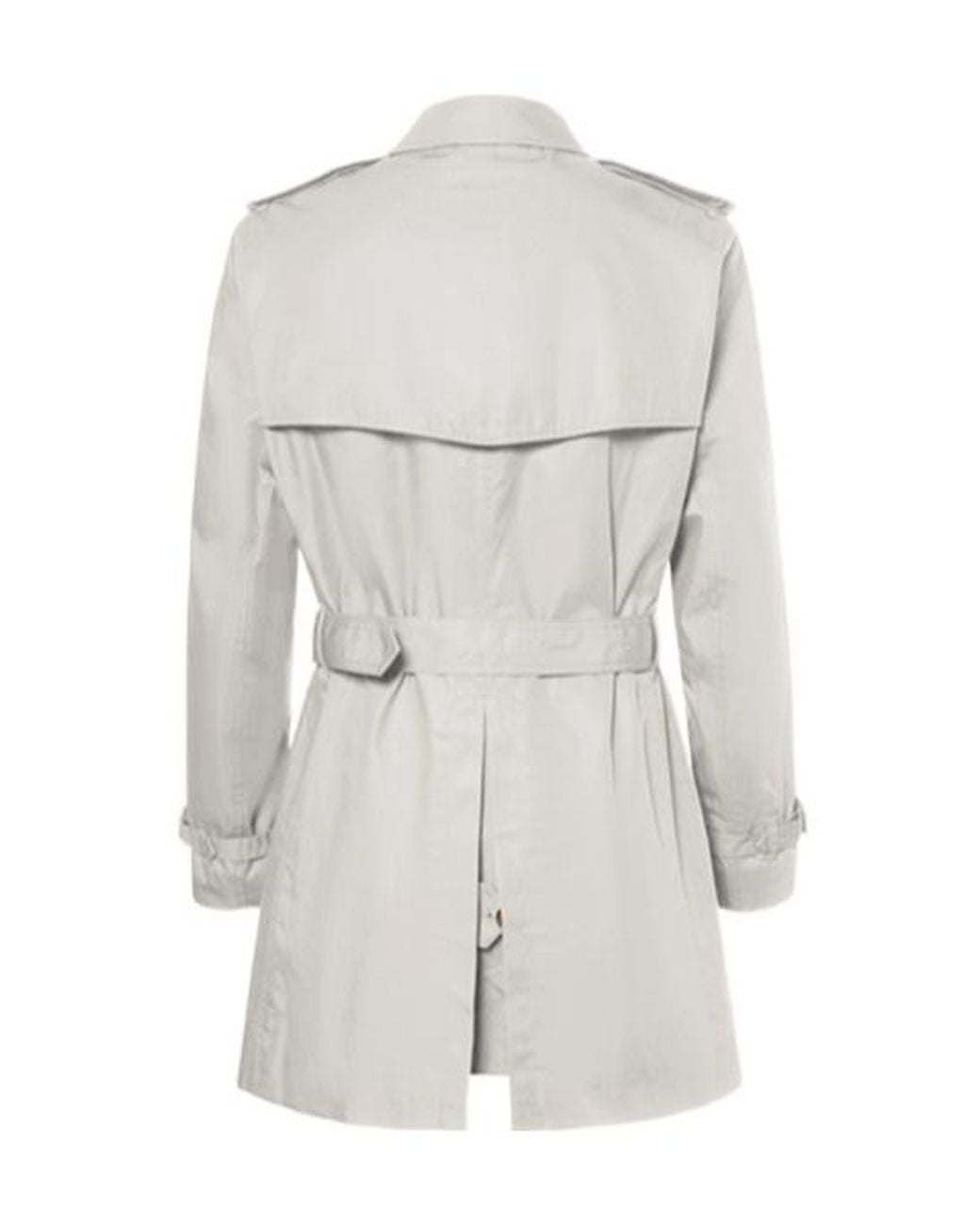 Burberry White Double Breasted Belted Trench Coat for men