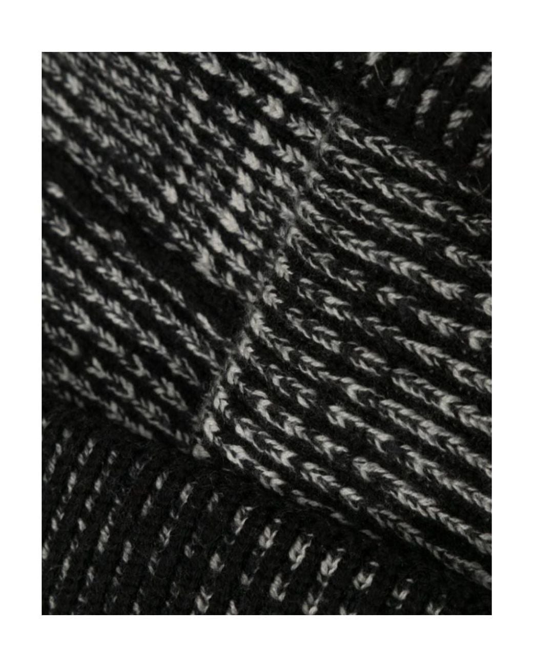 Missoni Black Two-Tone Wool Scarf