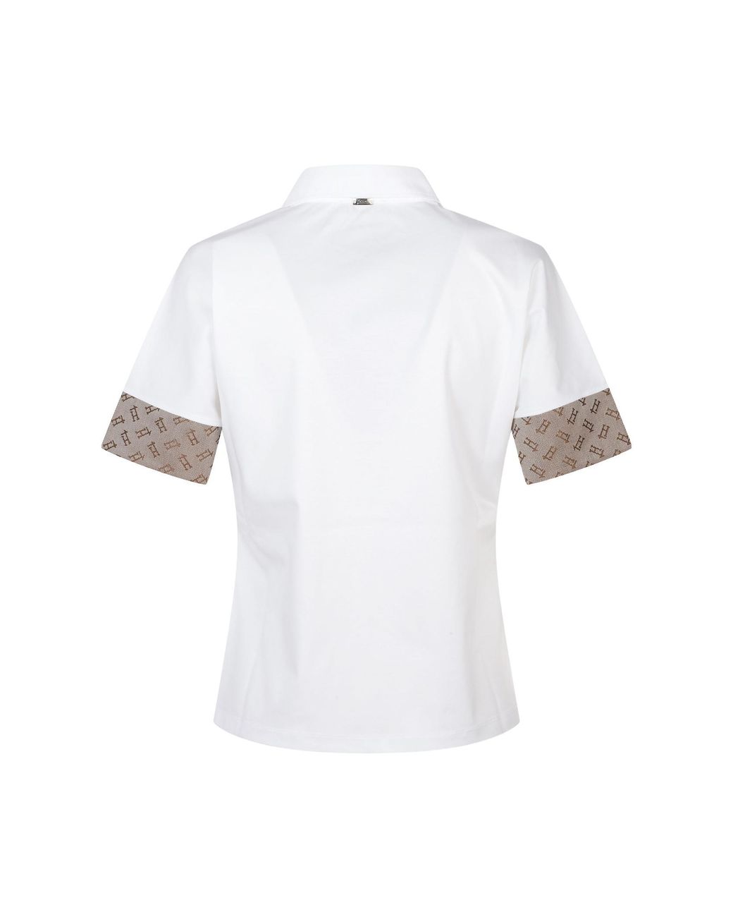Herno White Button Detailed Short-Sleeved Shirt