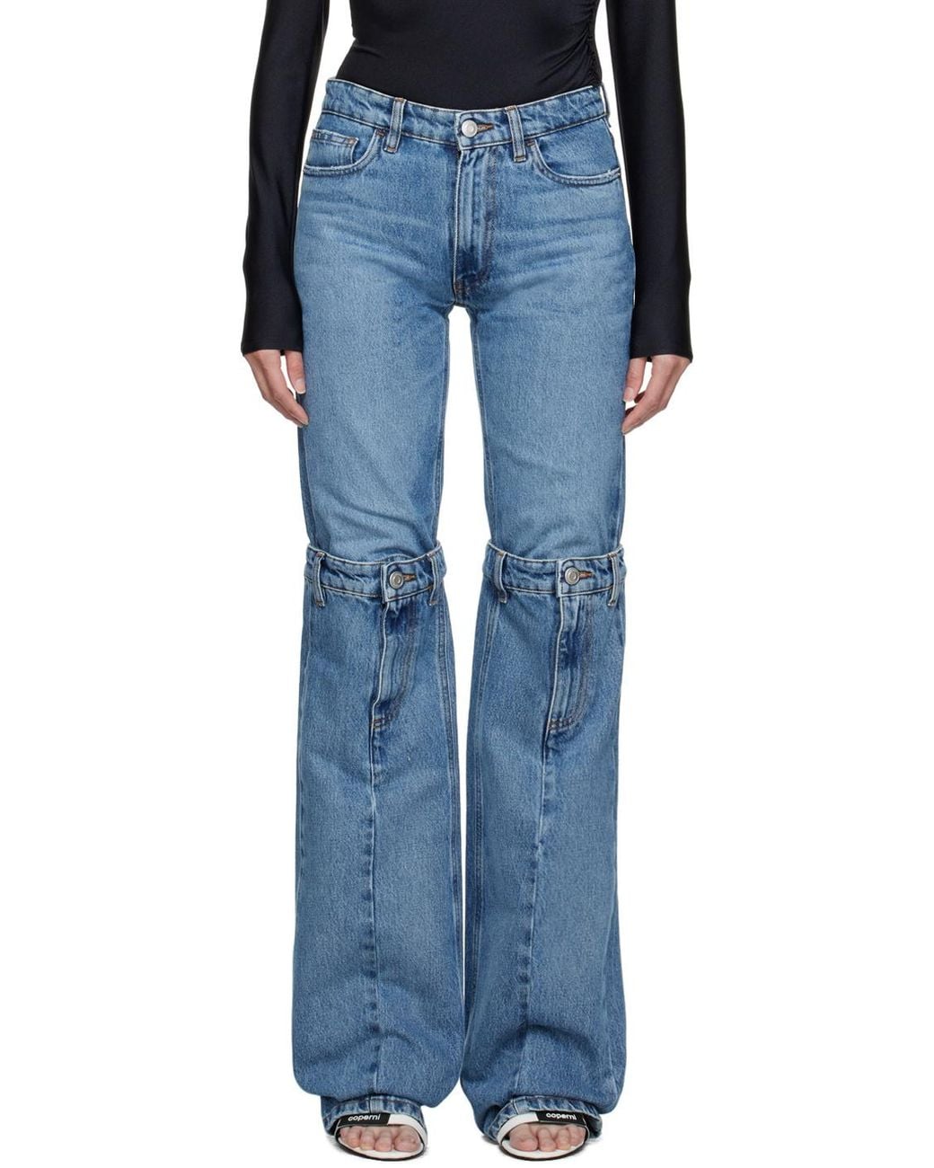 Coperni Blue Multi-Pocket Denim Trousers for men