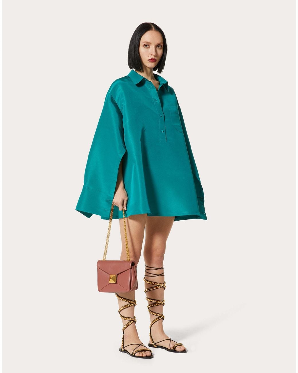 Valentino Blue Long-Sleeve Button-Up Shirt