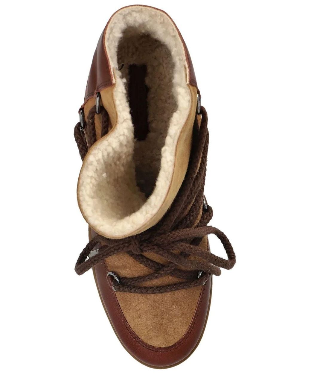 Isabel Marant Brown Nowles Wedge Snow Boots
