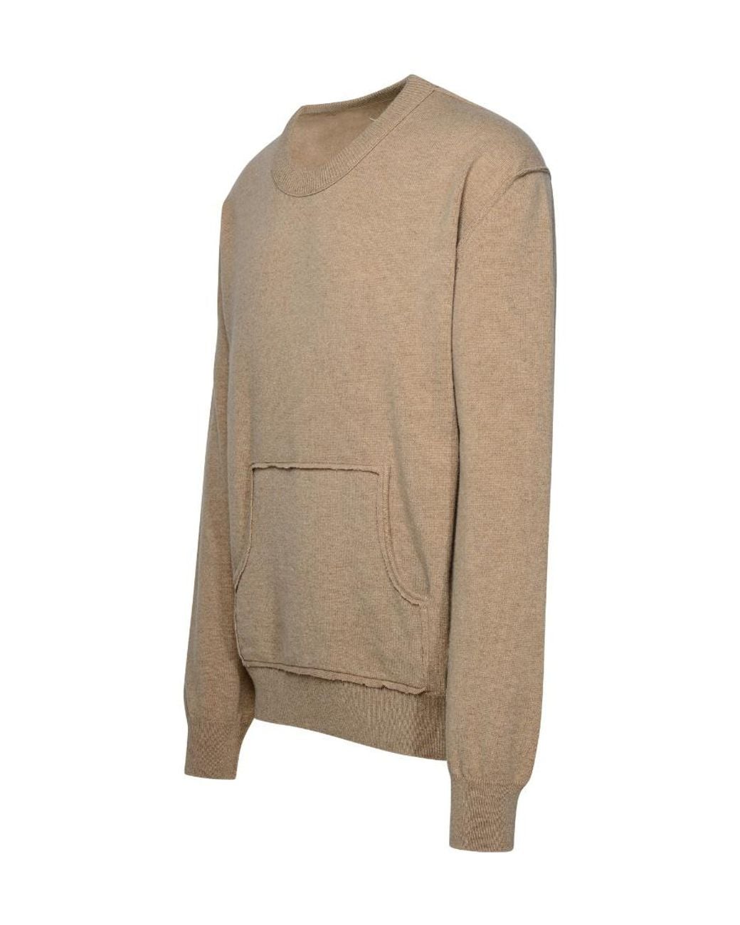 Maison Margiela Brown Crewneck Knitted Jumper for men